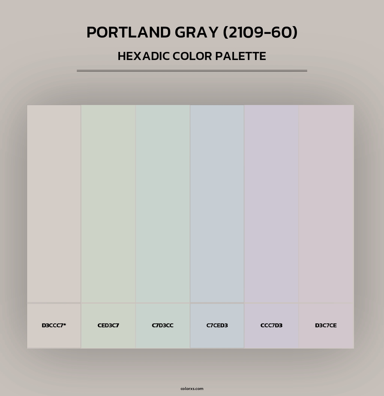 Portland Gray (2109-60) - Hexadic Color Palette