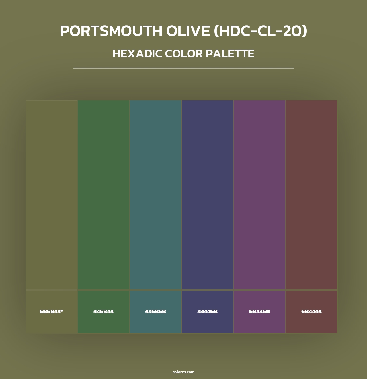 Portsmouth Olive (HDC-CL-20) - Hexadic Color Palette