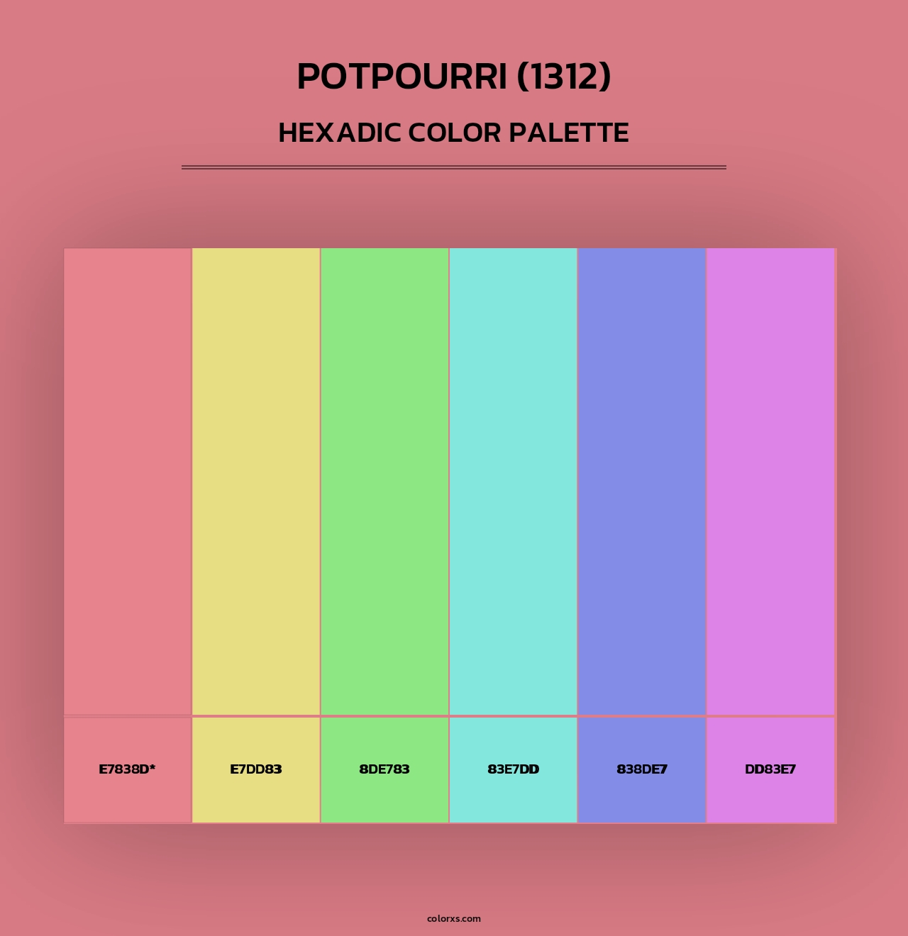 Potpourri (1312) - Hexadic Color Palette