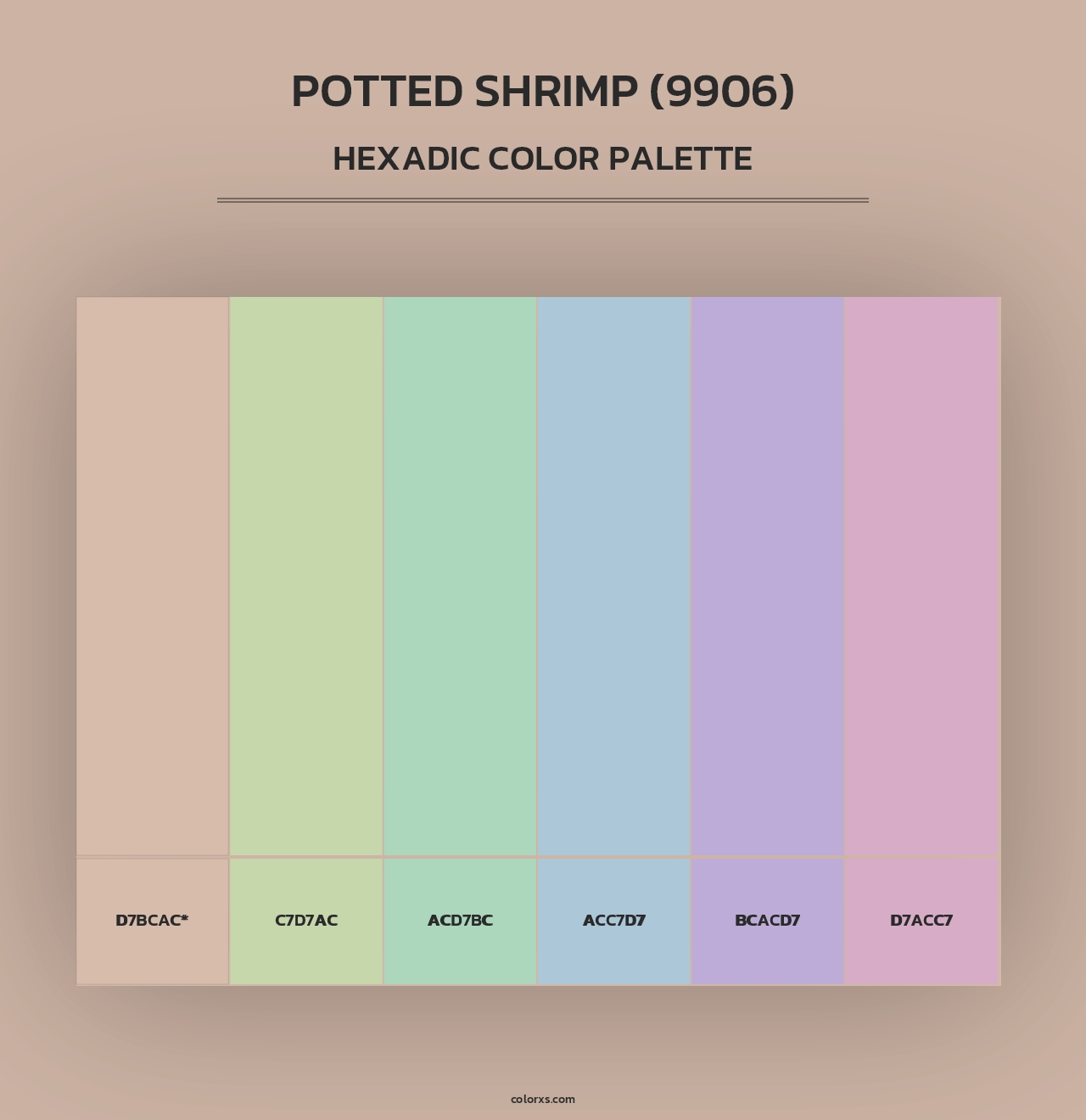 Potted Shrimp (9906) - Hexadic Color Palette