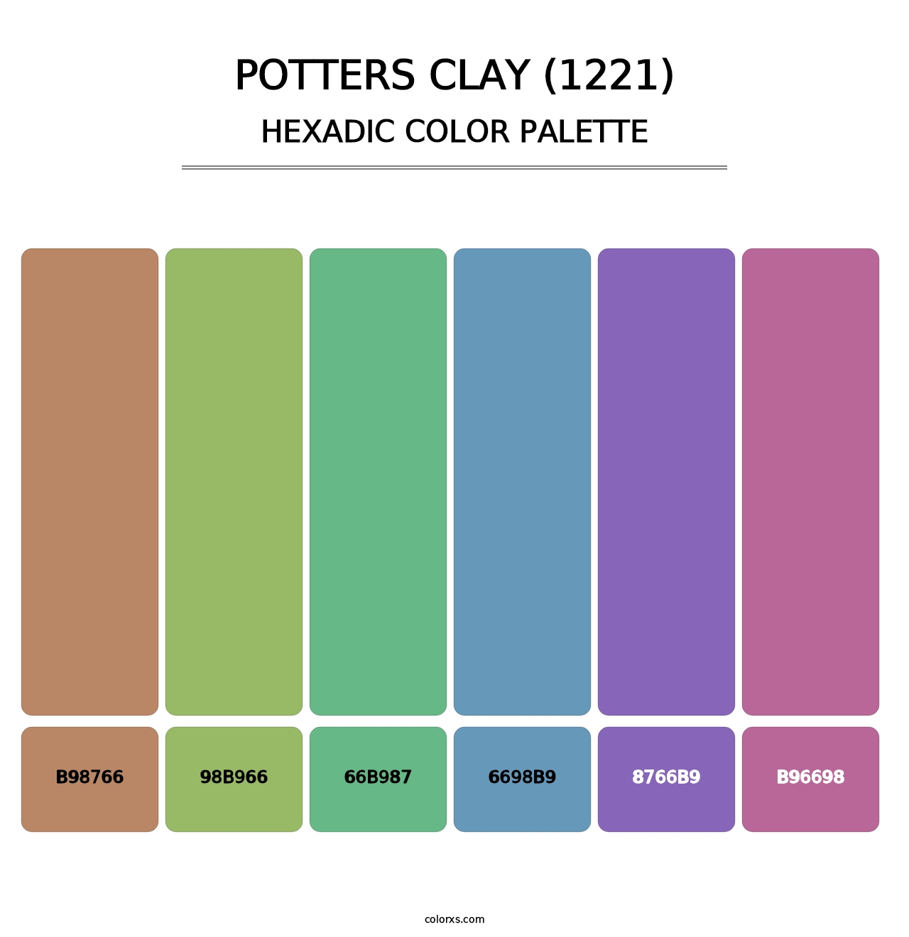 Potters Clay (1221) - Hexadic Color Palette