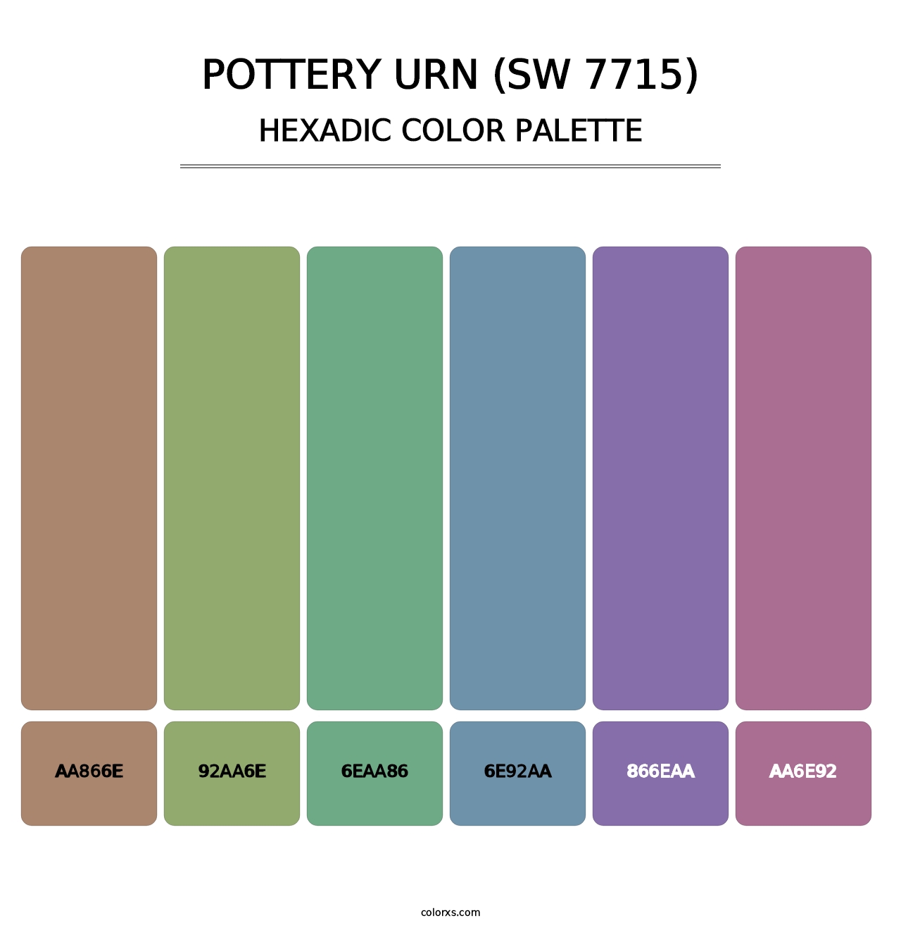 Pottery Urn (SW 7715) - Hexadic Color Palette