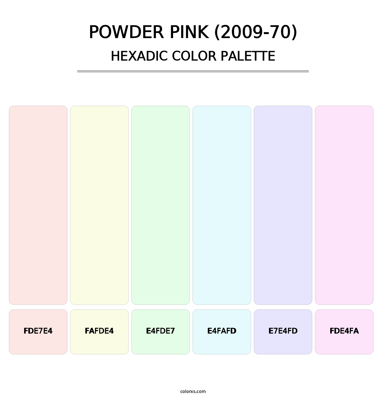 Powder Pink (2009-70) - Hexadic Color Palette