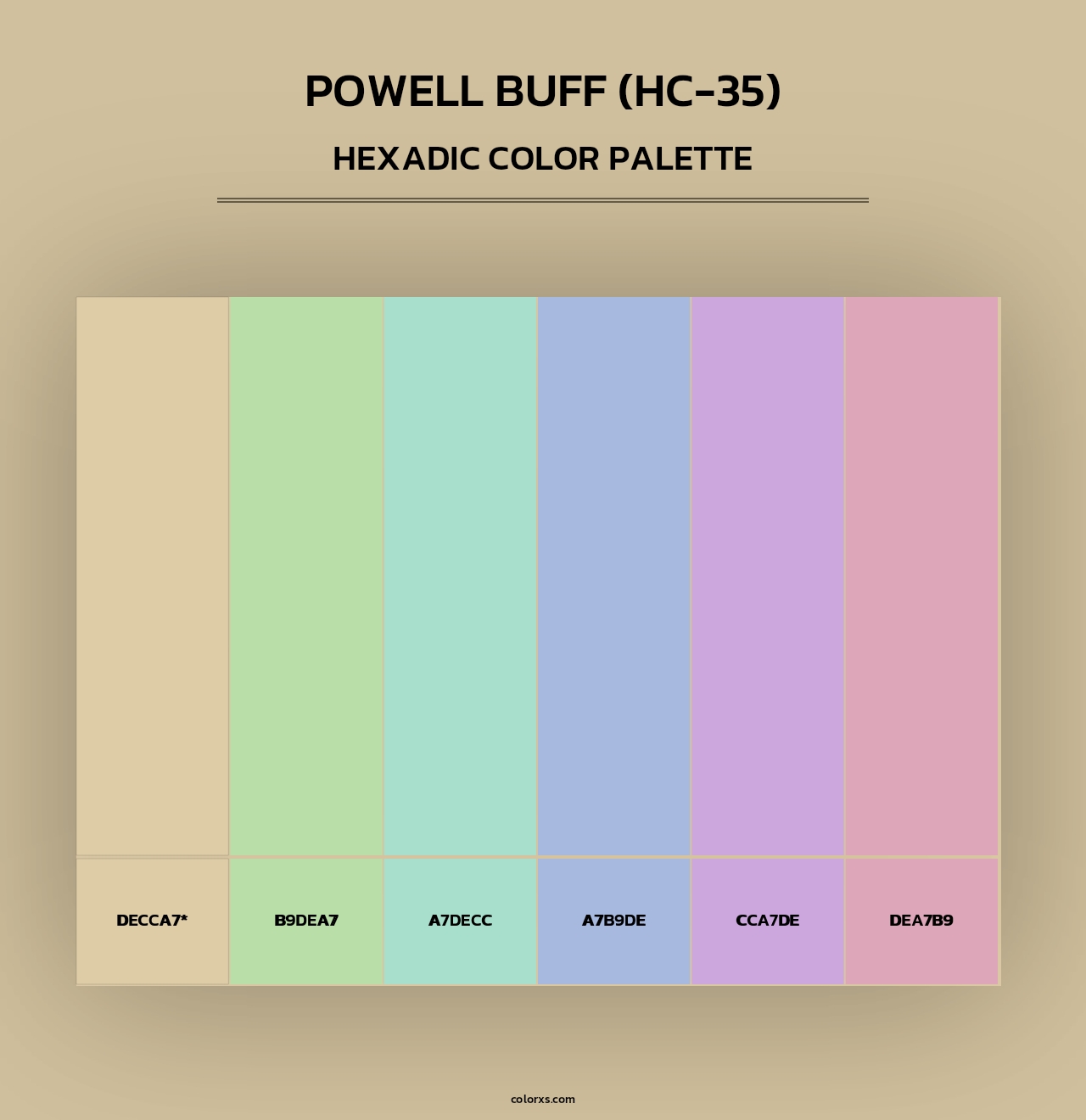 Powell Buff (HC-35) - Hexadic Color Palette