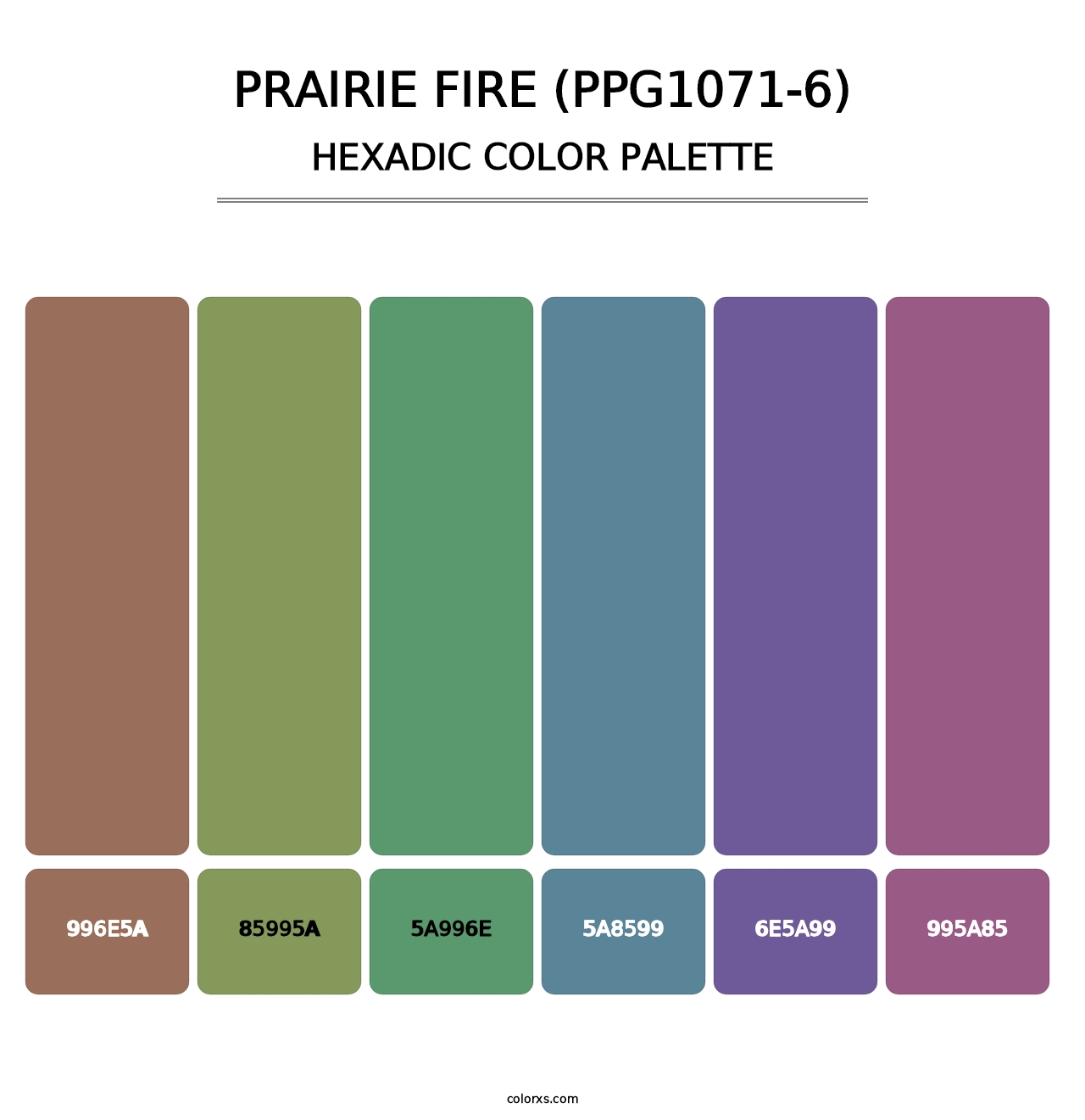 Prairie Fire (PPG1071-6) - Hexadic Color Palette