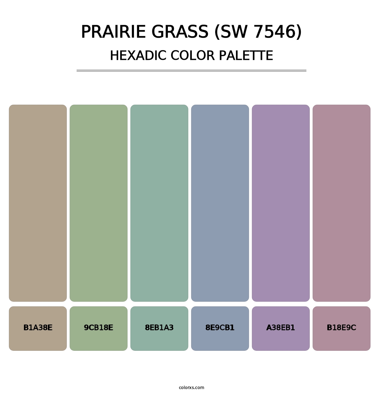 Prairie Grass (SW 7546) - Hexadic Color Palette