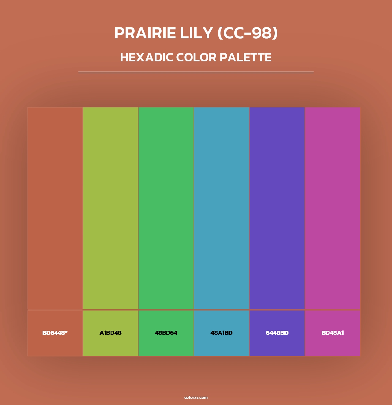 Prairie Lily (CC-98) - Hexadic Color Palette