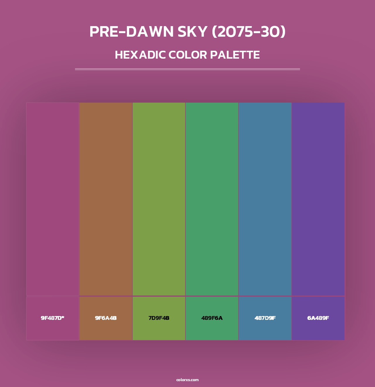 Pre-Dawn Sky (2075-30) - Hexadic Color Palette