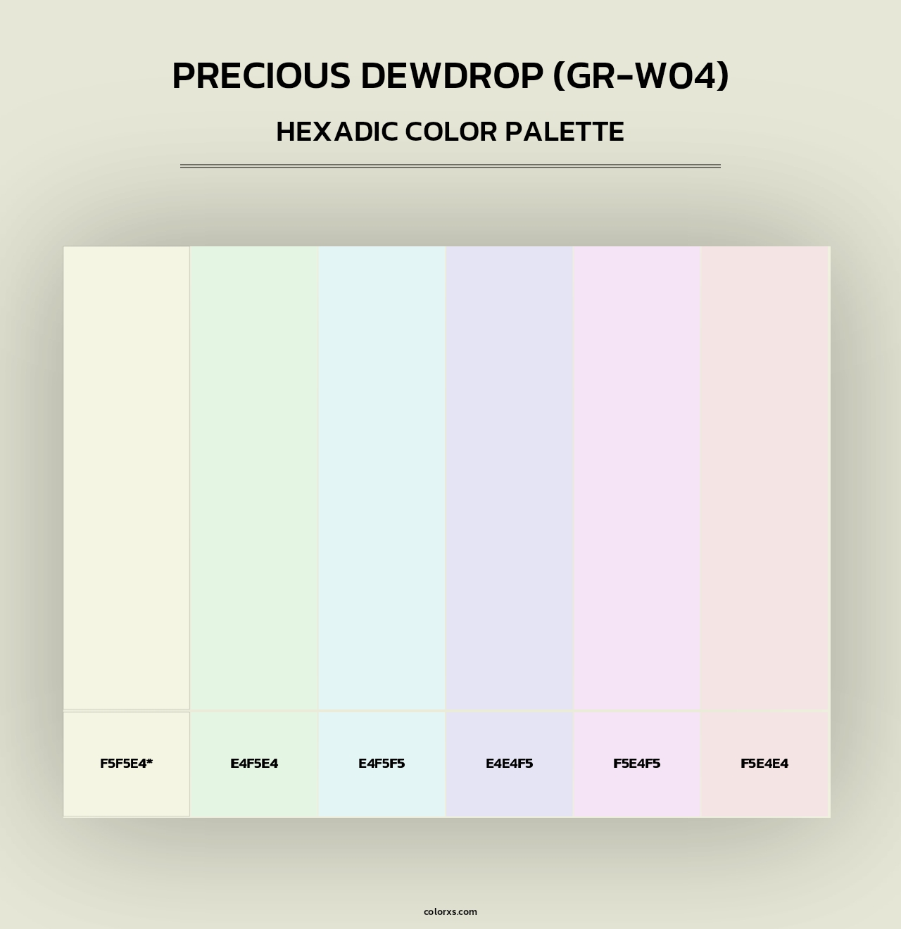 Precious Dewdrop (GR-W04) - Hexadic Color Palette