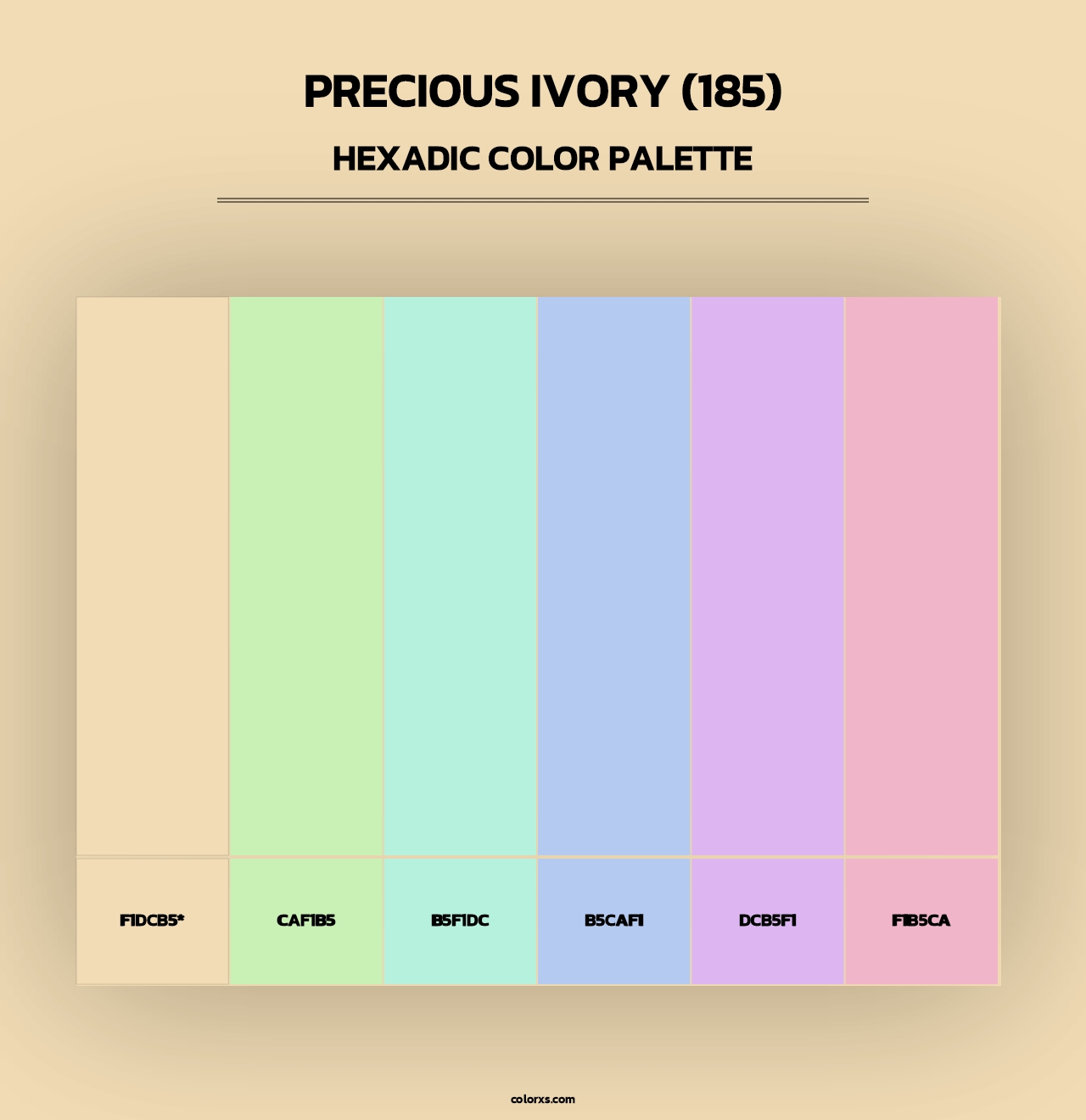 Precious Ivory (185) - Hexadic Color Palette