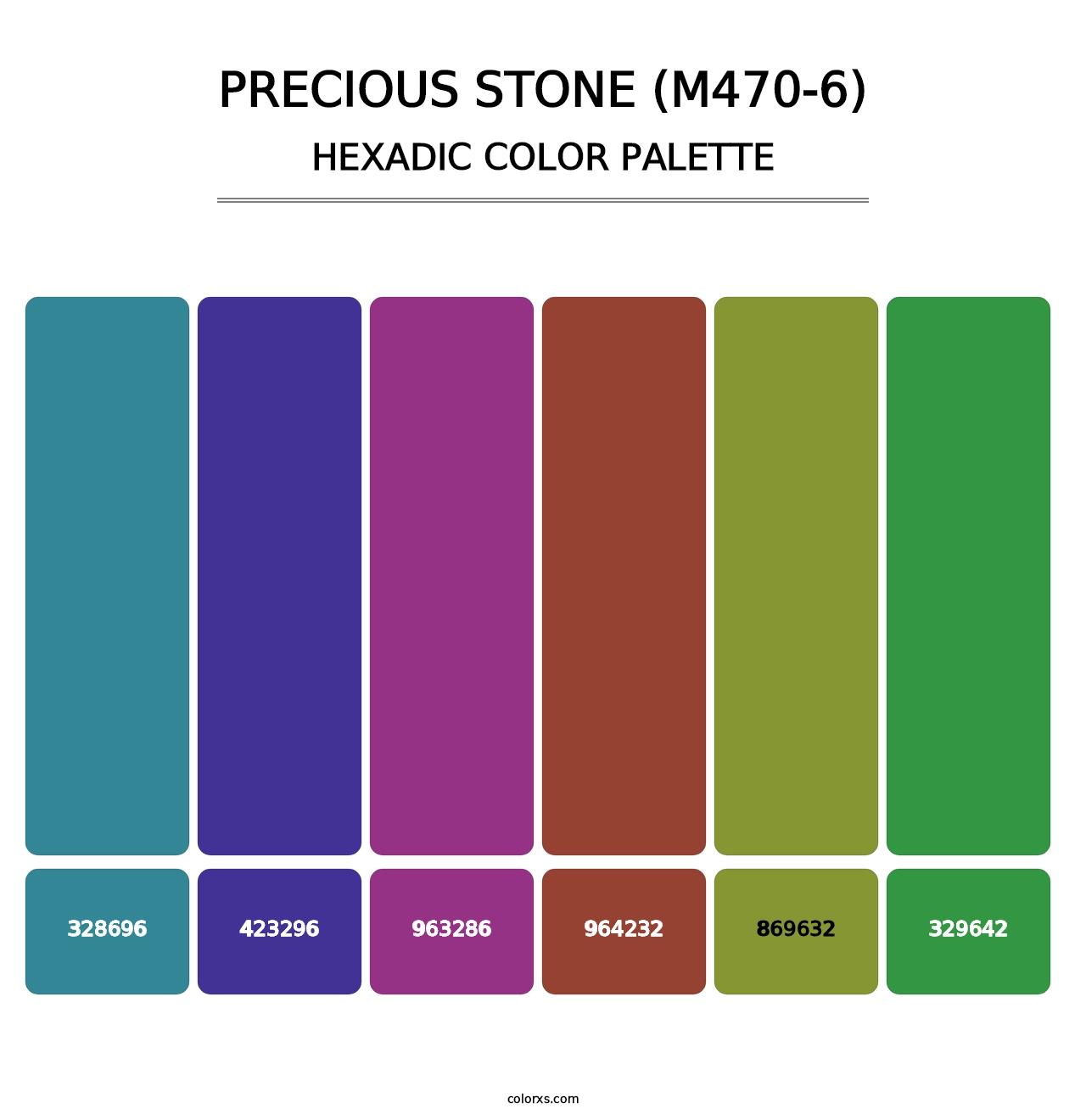 Precious Stone (M470-6) - Hexadic Color Palette