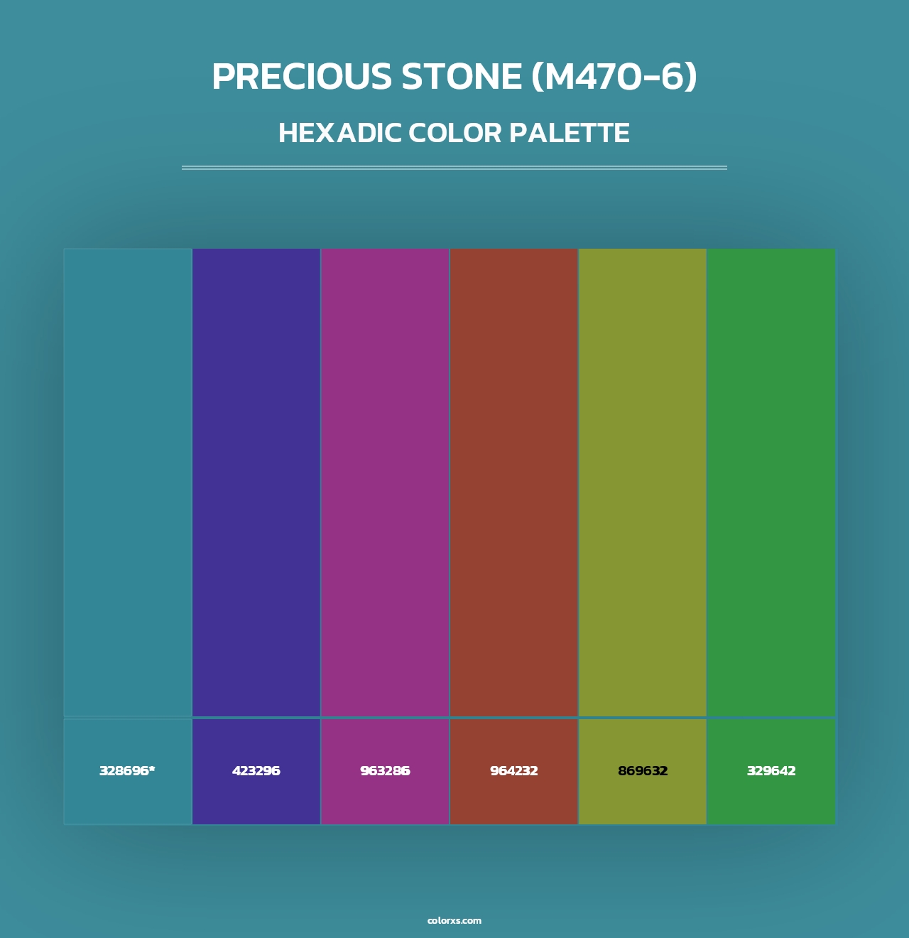 Precious Stone (M470-6) - Hexadic Color Palette