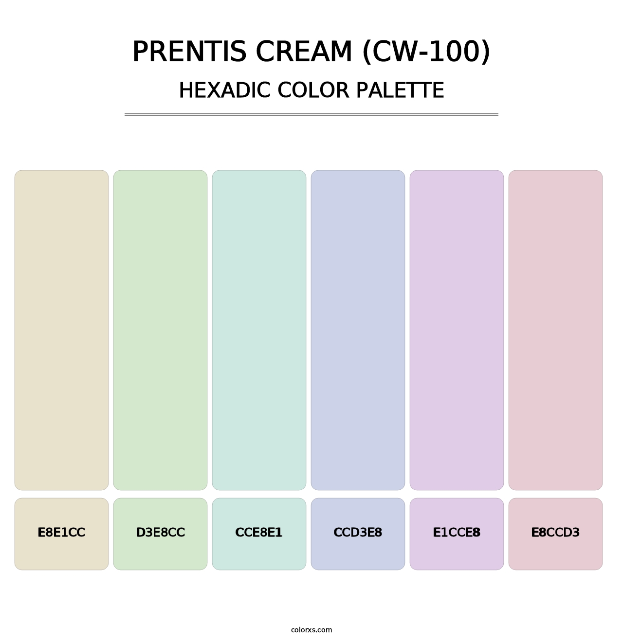 Prentis Cream (CW-100) - Hexadic Color Palette