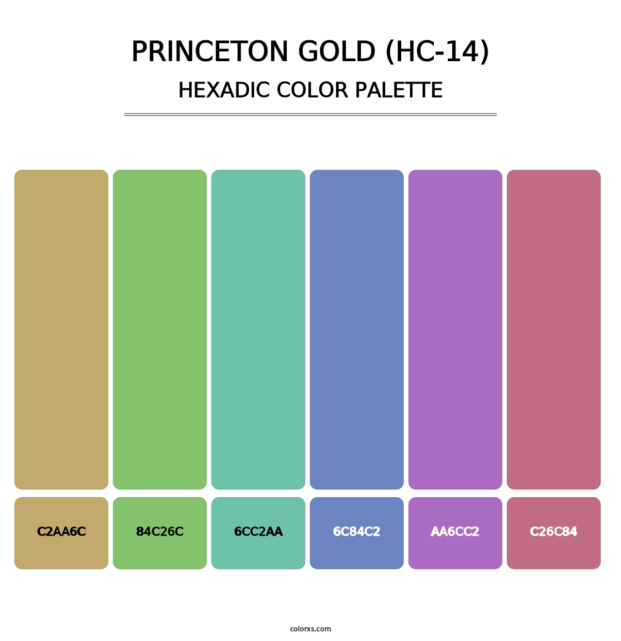 Princeton Gold (HC-14) - Hexadic Color Palette