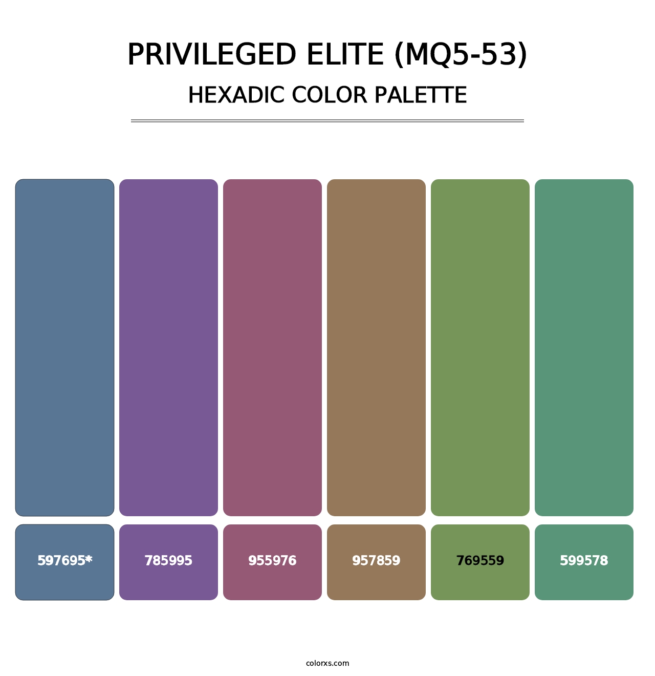 Privileged Elite (MQ5-53) - Hexadic Color Palette