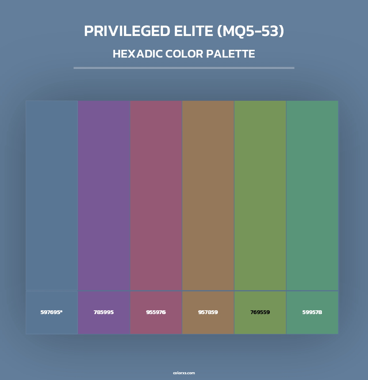 Privileged Elite (MQ5-53) - Hexadic Color Palette