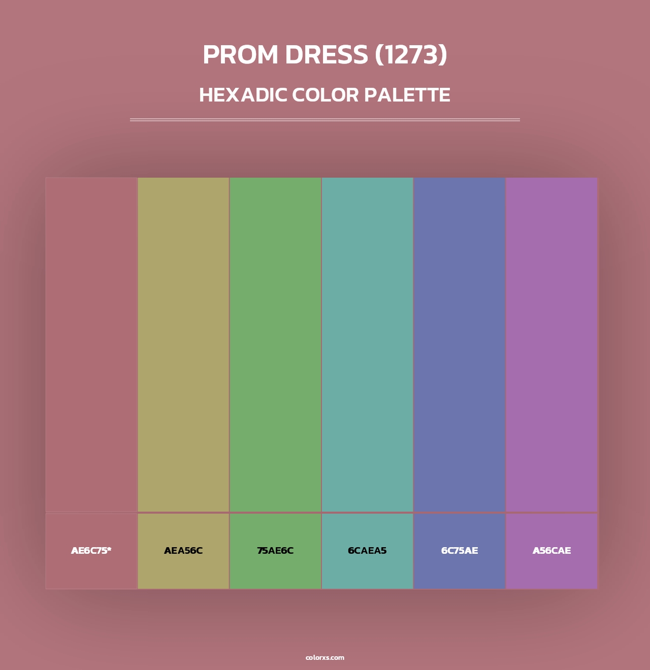 Prom Dress (1273) - Hexadic Color Palette