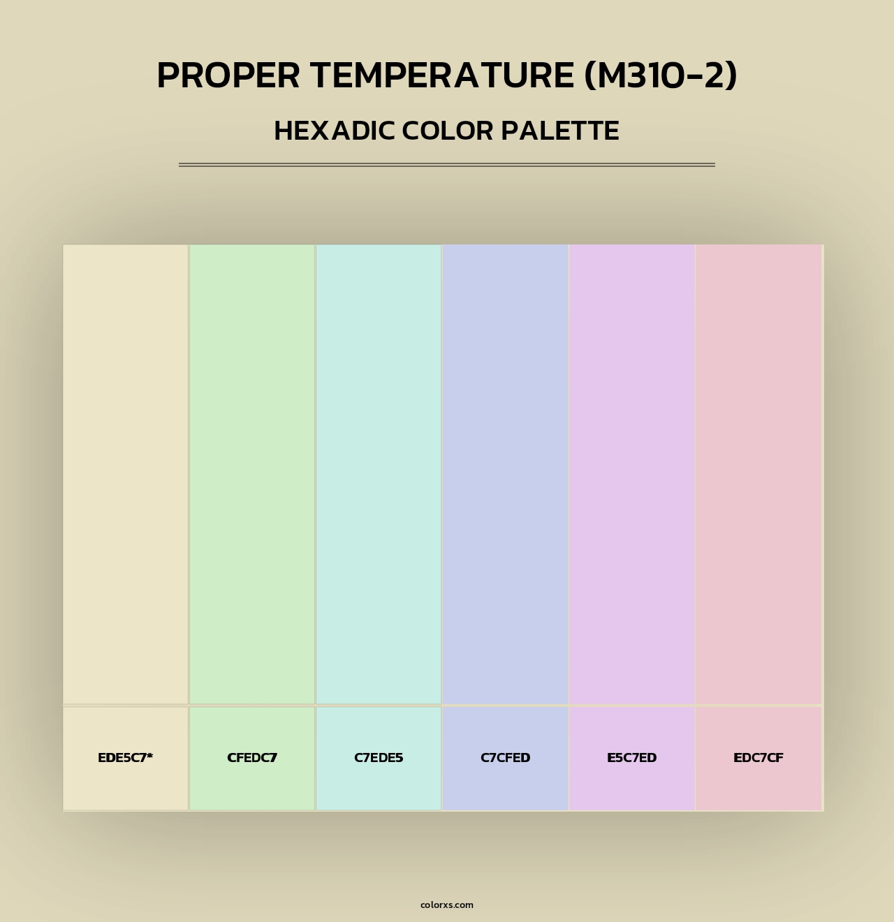 Proper Temperature (M310-2) - Hexadic Color Palette