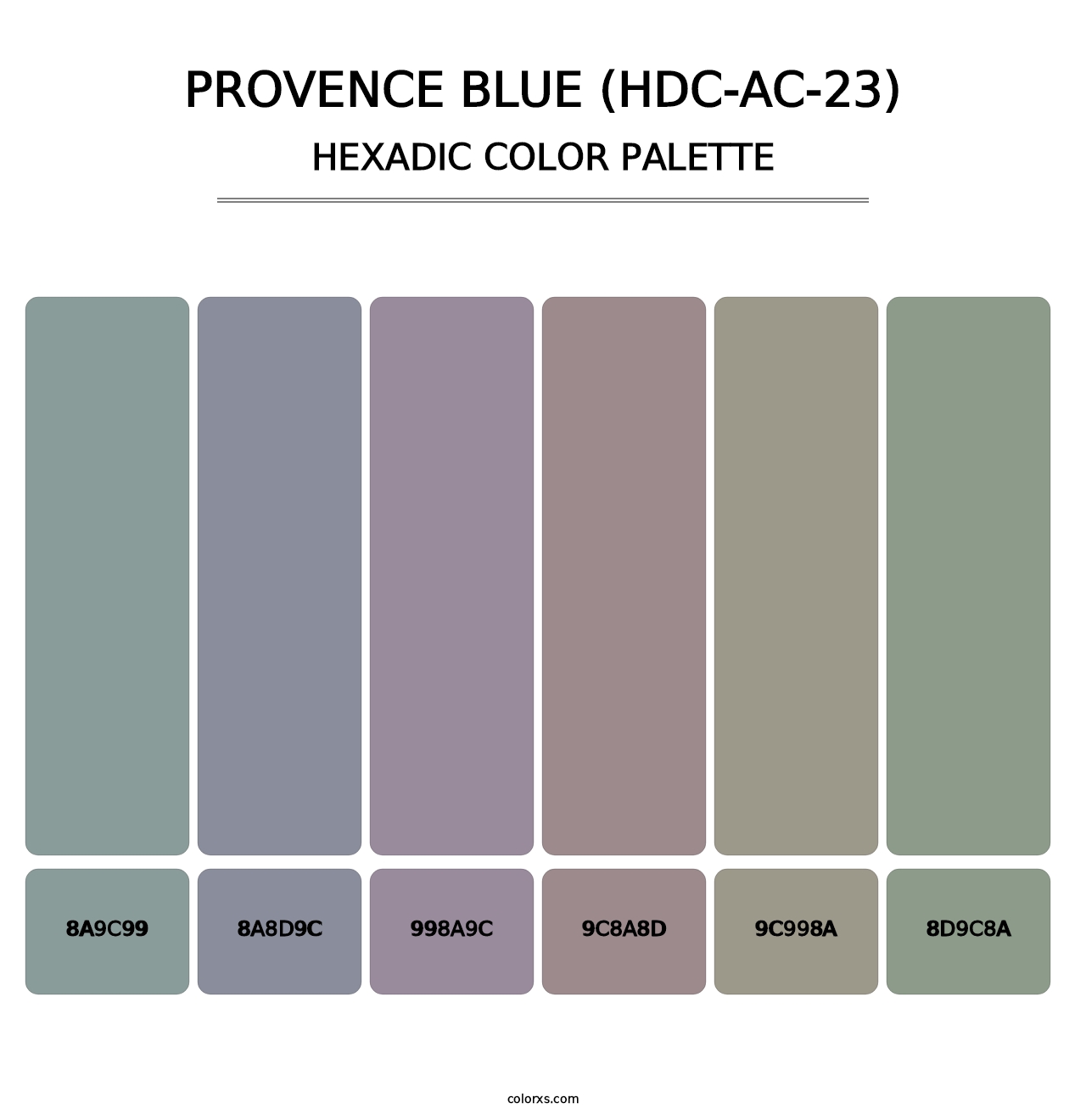 Provence Blue (HDC-AC-23) - Hexadic Color Palette