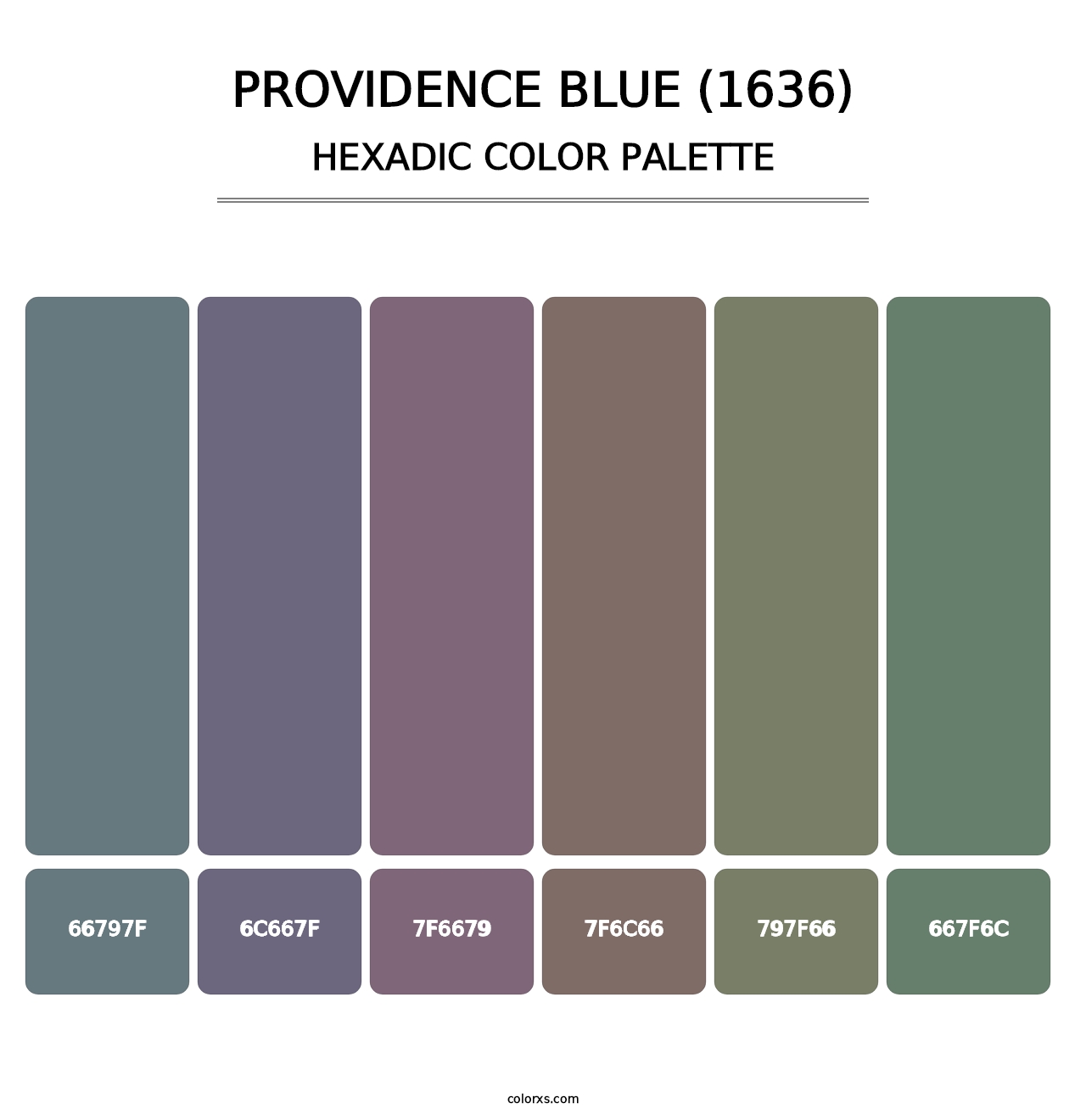 Providence Blue (1636) - Hexadic Color Palette