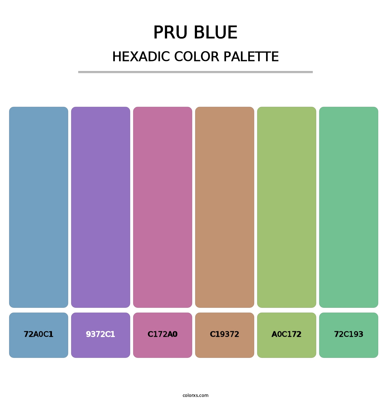 PRU Blue - Hexadic Color Palette