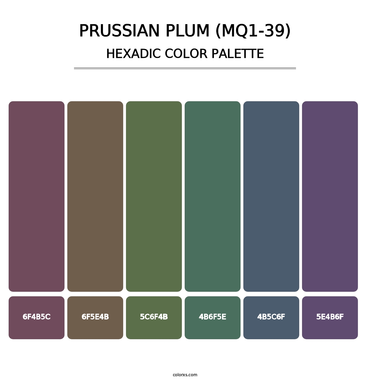 Prussian Plum (MQ1-39) - Hexadic Color Palette