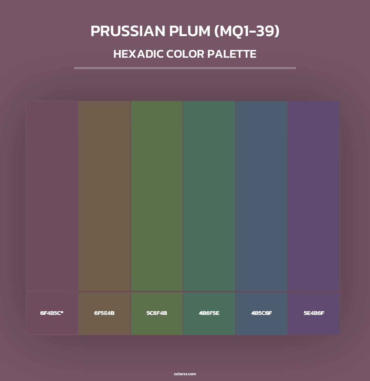 Prussian Plum (MQ1-39) - Hexadic Color Palette