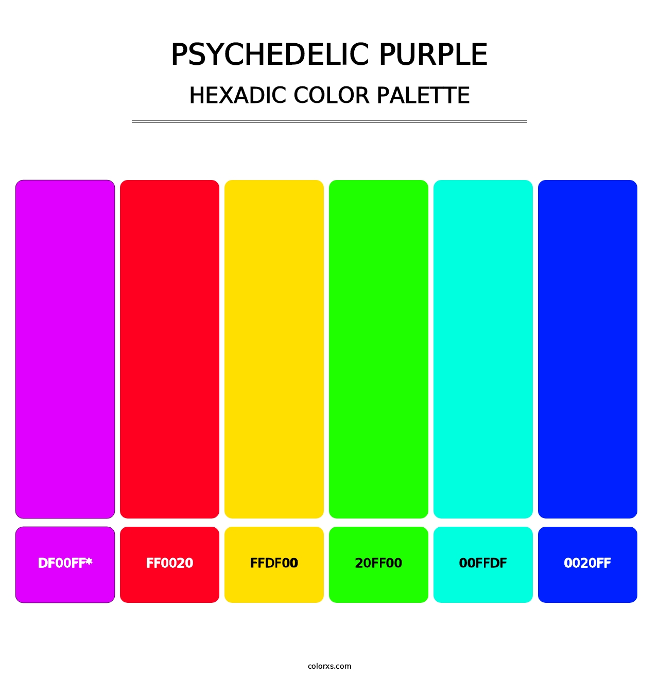 Psychedelic Purple - Hexadic Color Palette