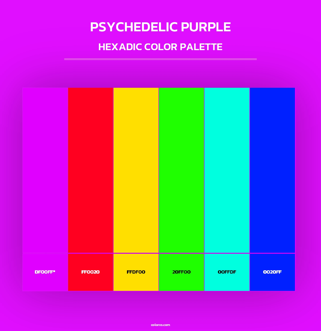 Psychedelic Purple - Hexadic Color Palette