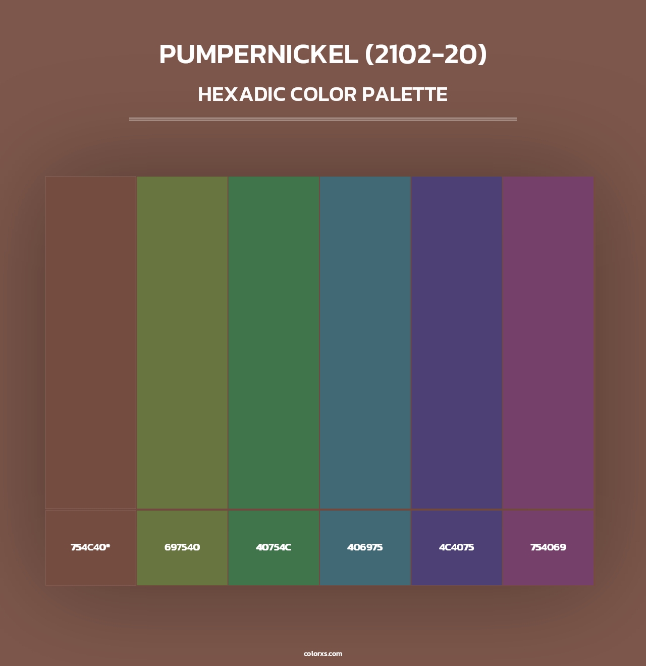Pumpernickel (2102-20) - Hexadic Color Palette