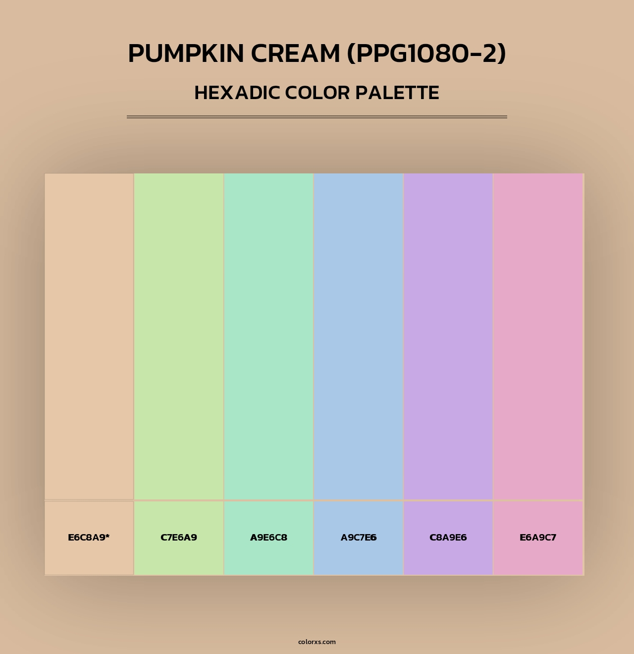 Pumpkin Cream (PPG1080-2) - Hexadic Color Palette