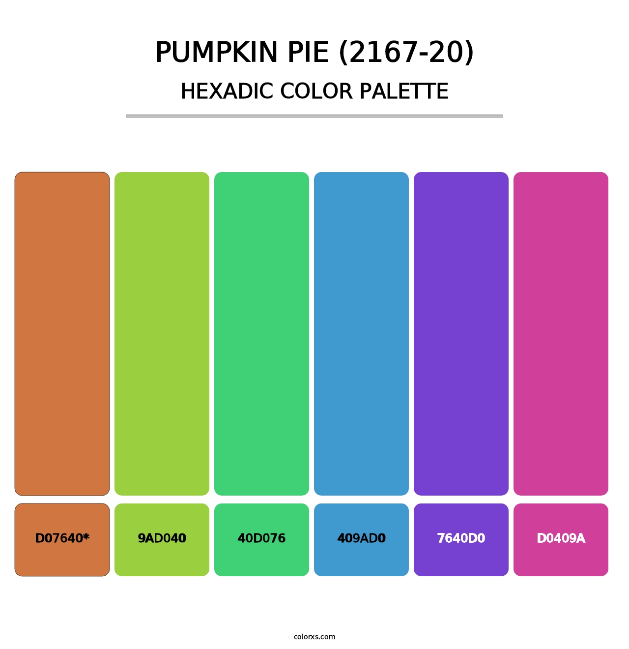 Pumpkin Pie (2167-20) - Hexadic Color Palette