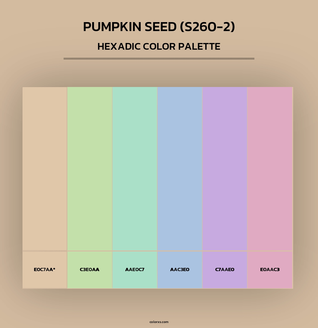 Pumpkin Seed (S260-2) - Hexadic Color Palette