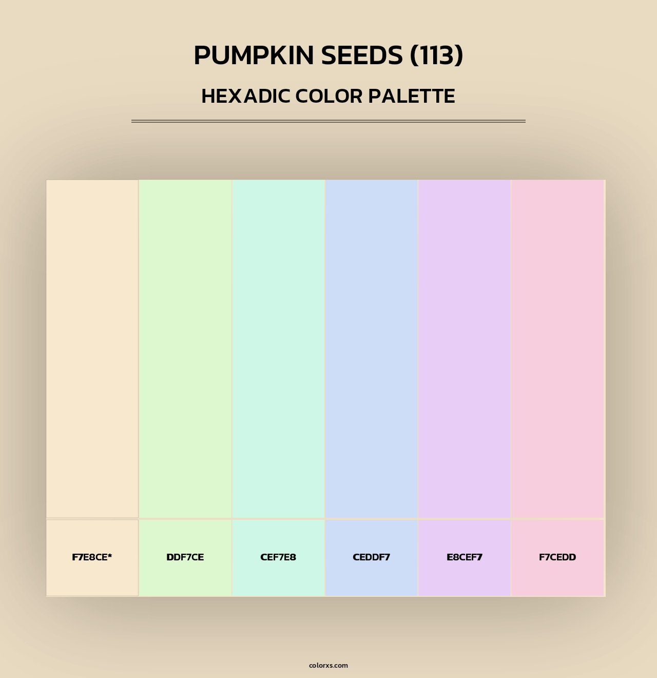 Pumpkin Seeds (113) - Hexadic Color Palette