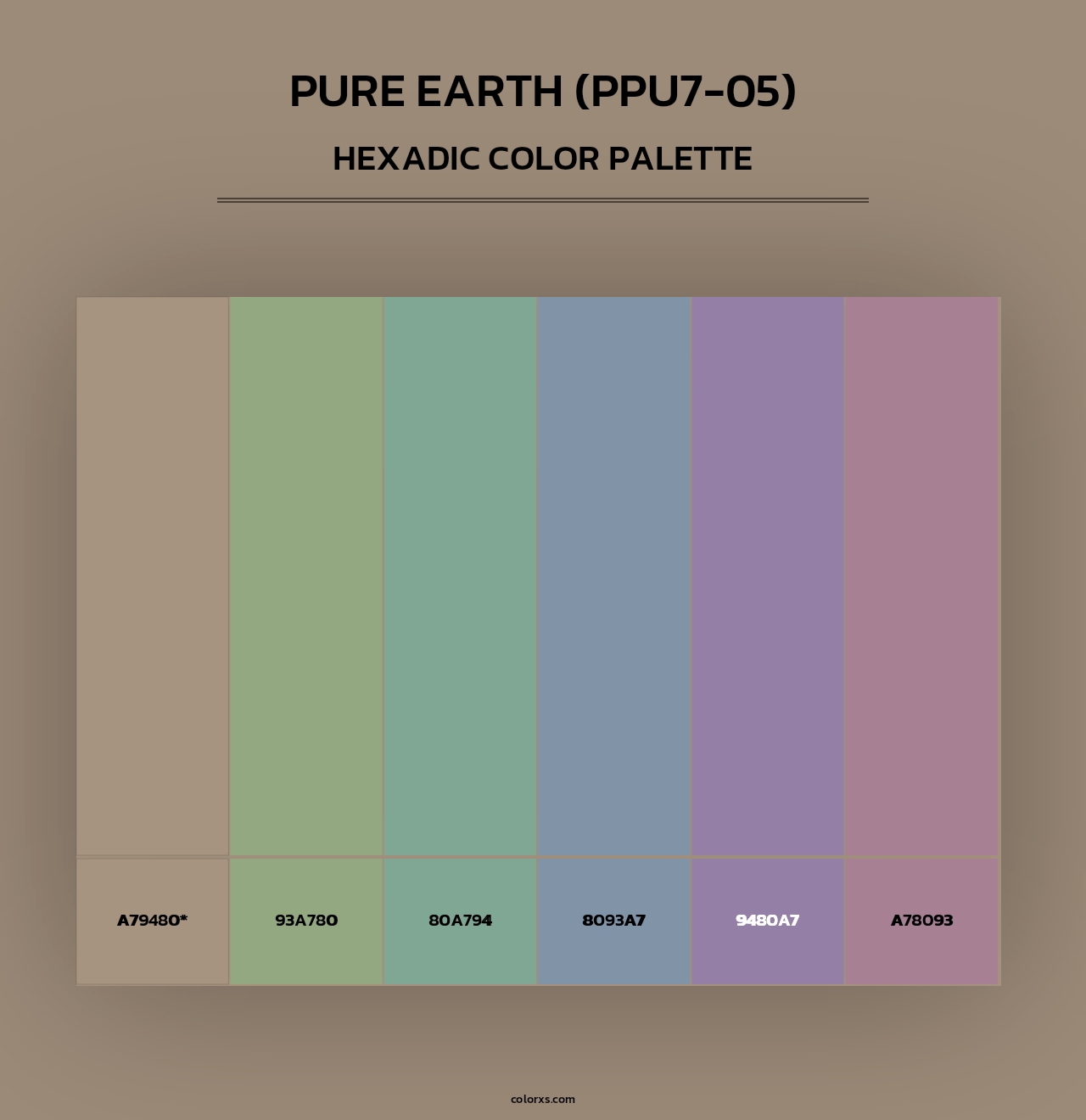 Pure Earth (PPU7-05) - Hexadic Color Palette