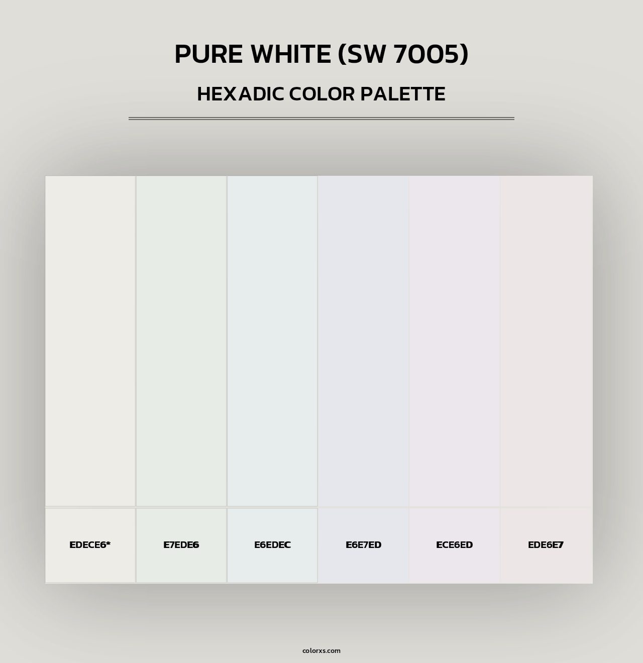 Pure White (SW 7005) - Hexadic Color Palette