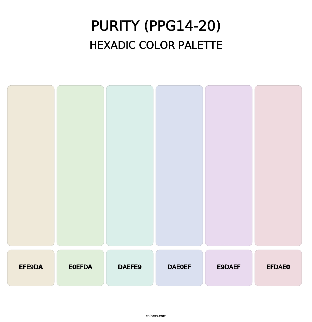 Purity (PPG14-20) - Hexadic Color Palette