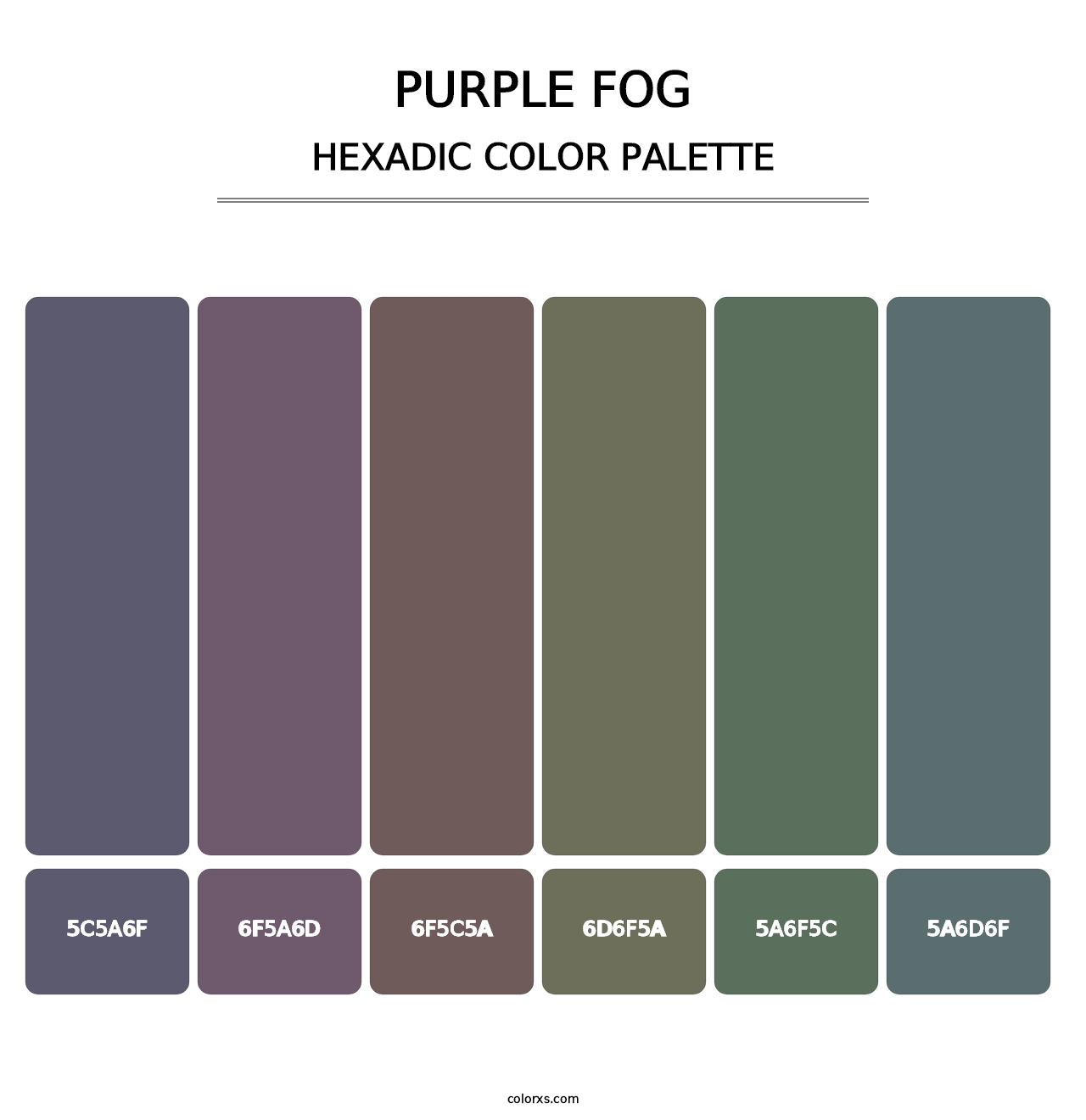 Purple Fog - Hexadic Color Palette