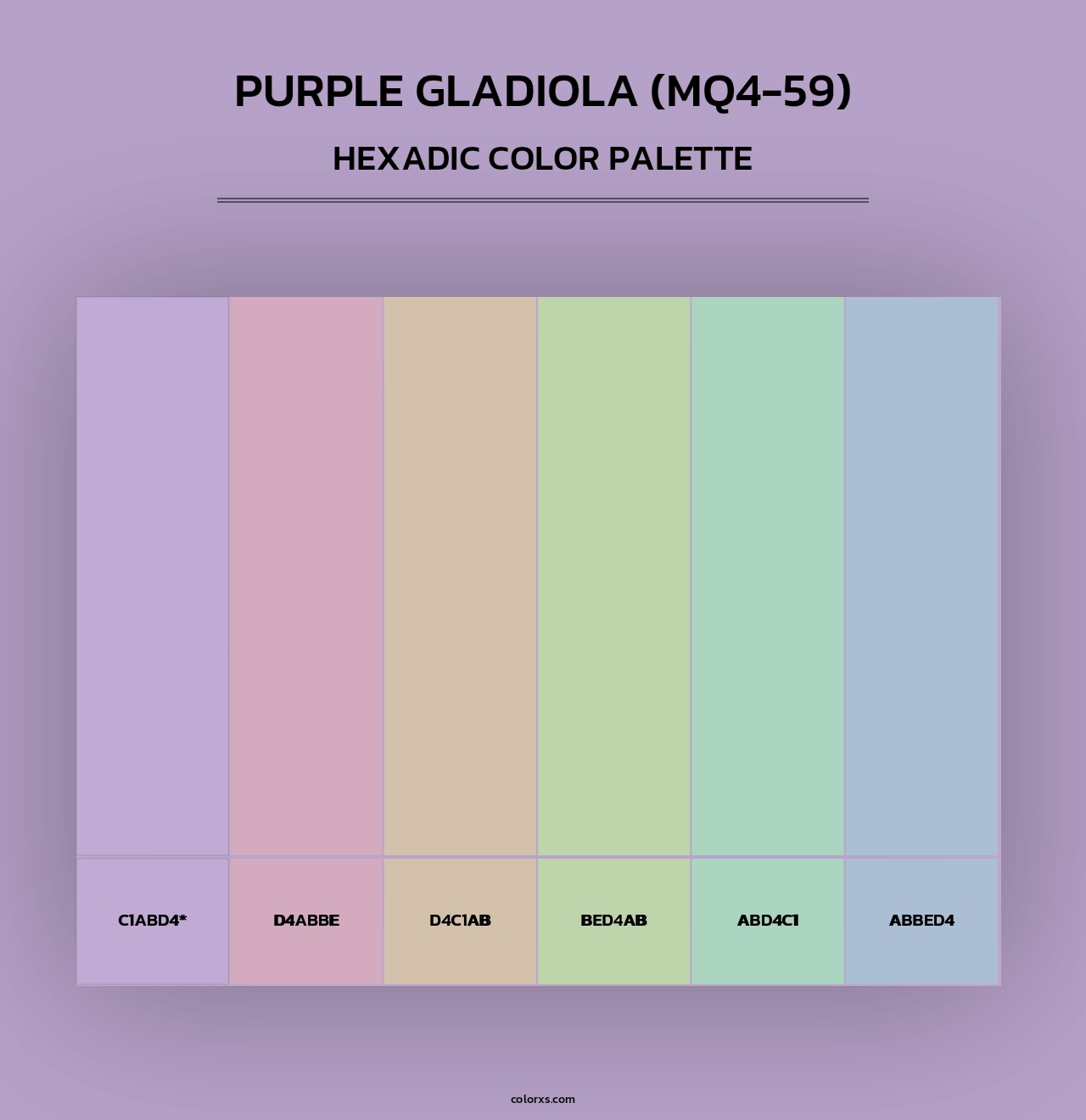 Purple Gladiola (MQ4-59) - Hexadic Color Palette