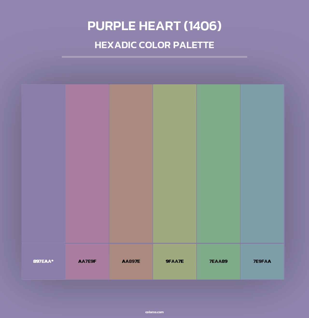 Purple Heart (1406) - Hexadic Color Palette
