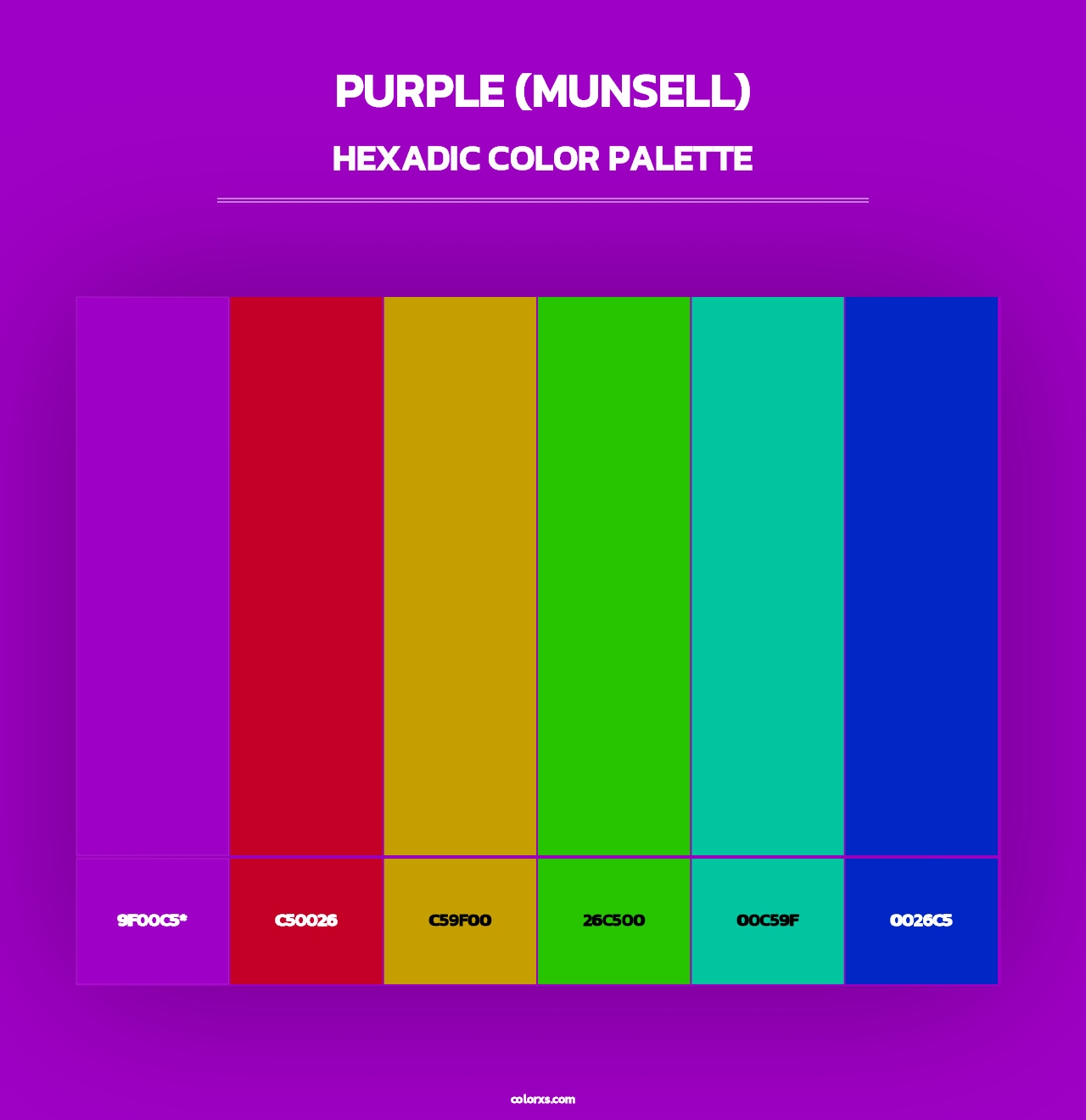 Purple (Munsell) - Hexadic Color Palette