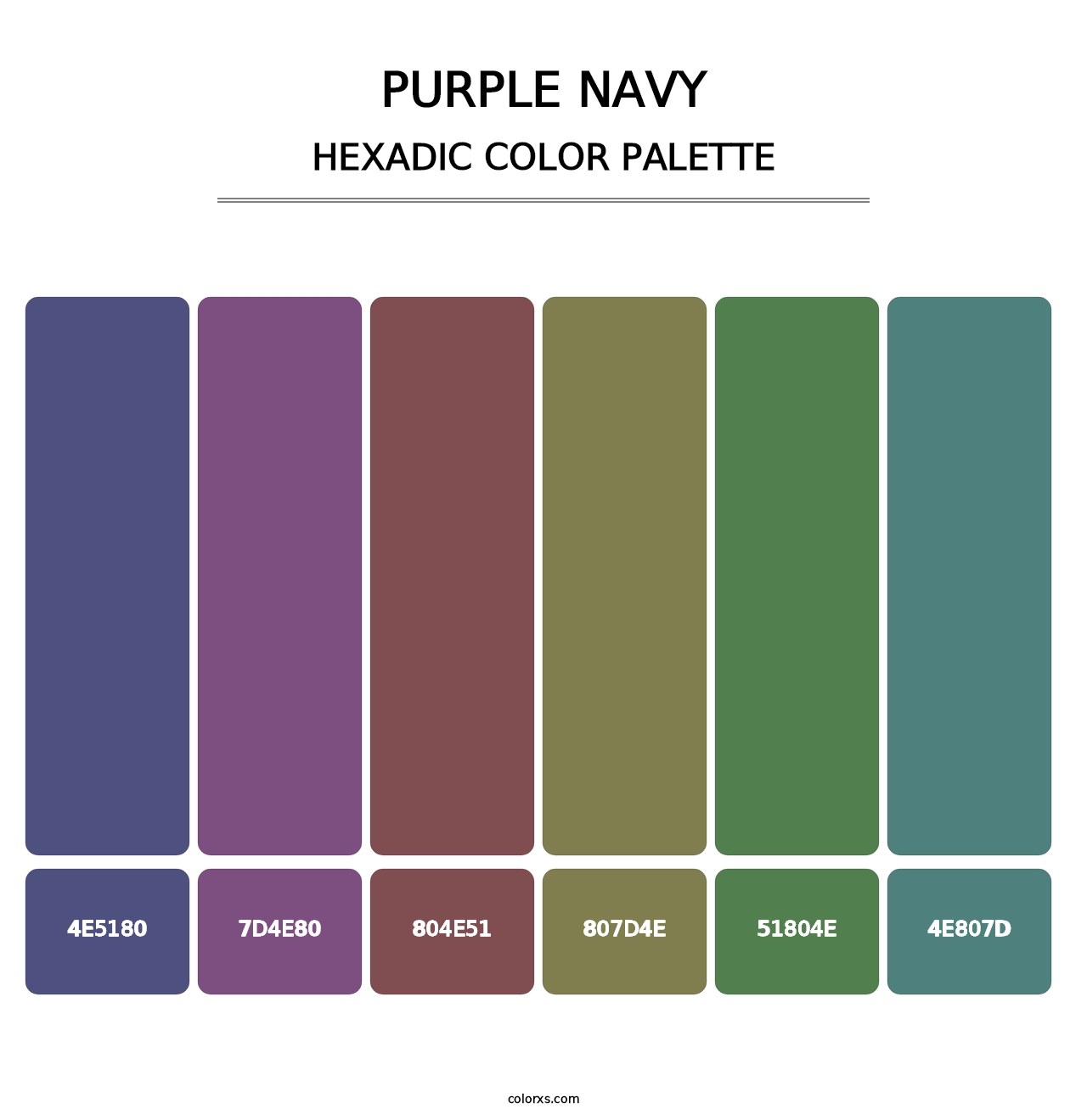 Purple Navy - Hexadic Color Palette