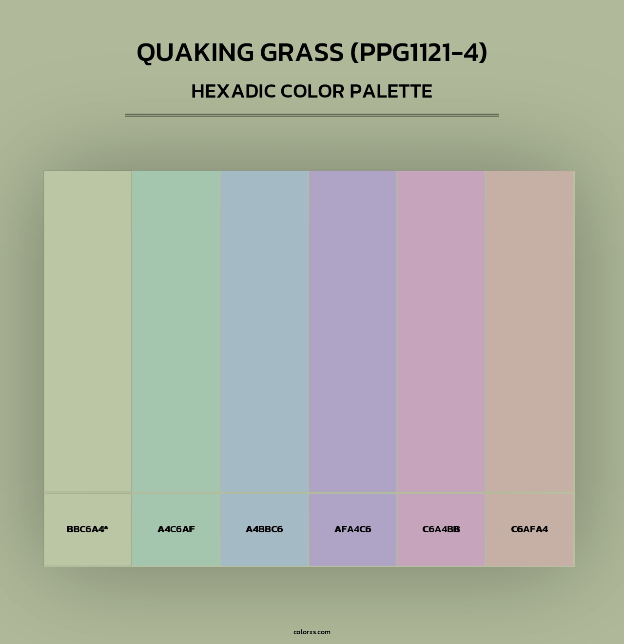 Quaking Grass (PPG1121-4) - Hexadic Color Palette