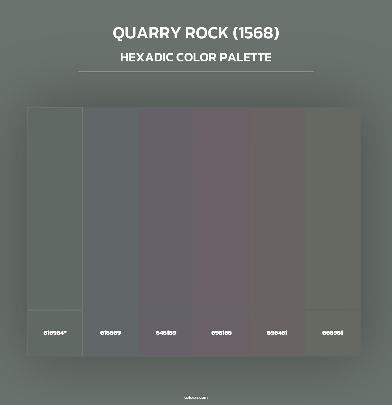 Quarry Rock (1568) - Hexadic Color Palette