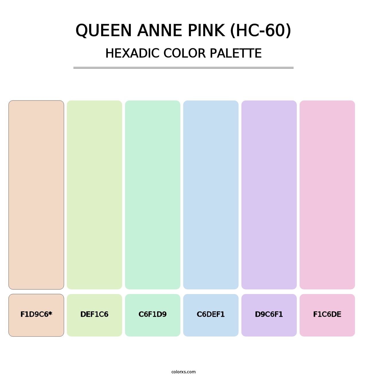 Queen Anne Pink (HC-60) - Hexadic Color Palette