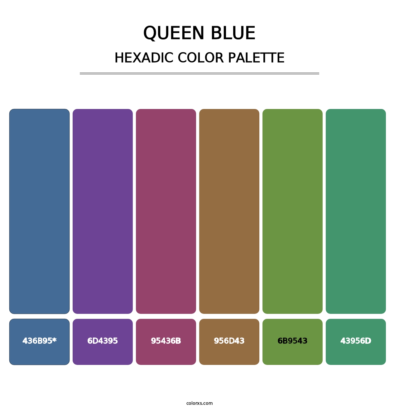 Queen Blue - Hexadic Color Palette