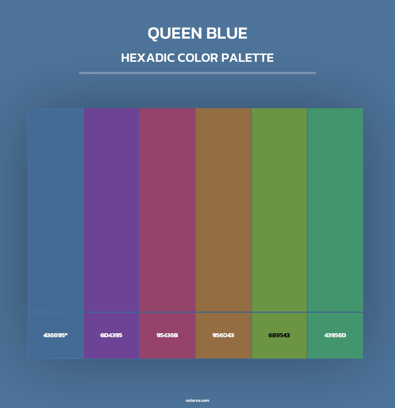 Queen Blue - Hexadic Color Palette