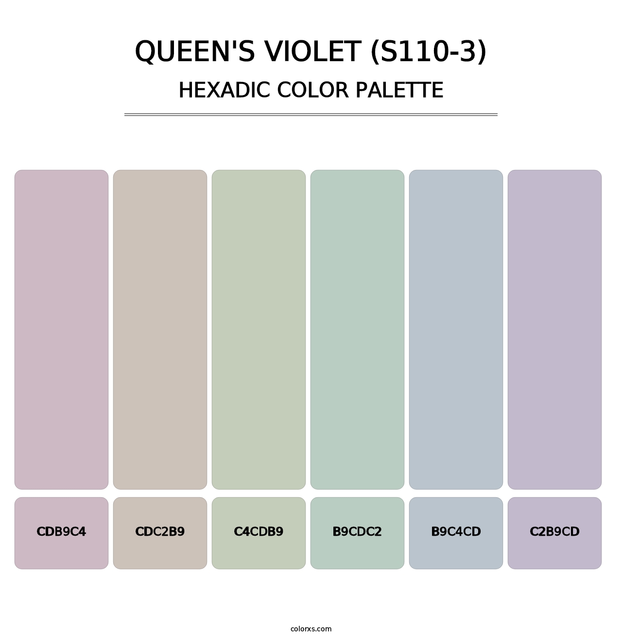 Queen'S Violet (S110-3) - Hexadic Color Palette