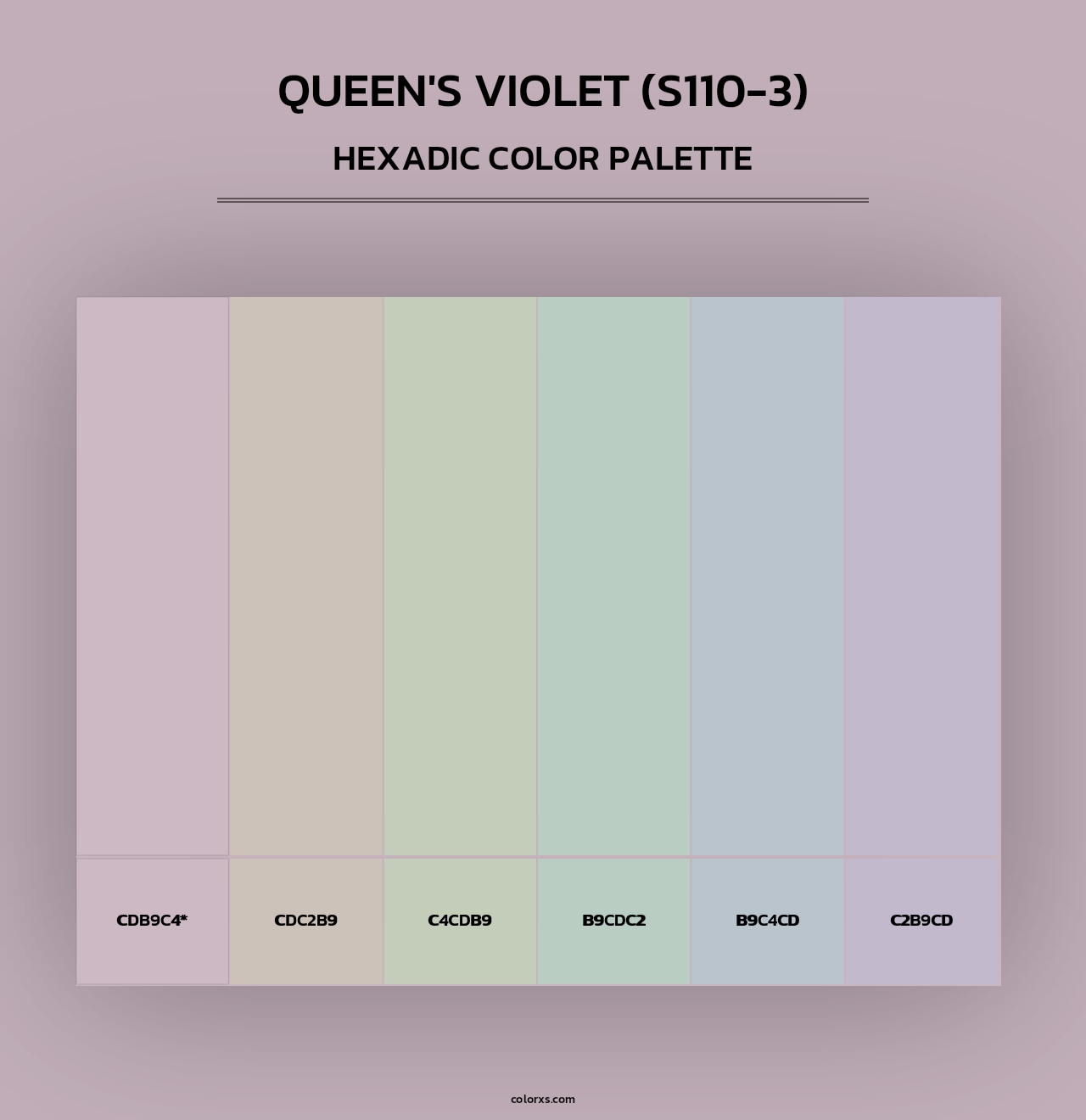 Queen'S Violet (S110-3) - Hexadic Color Palette