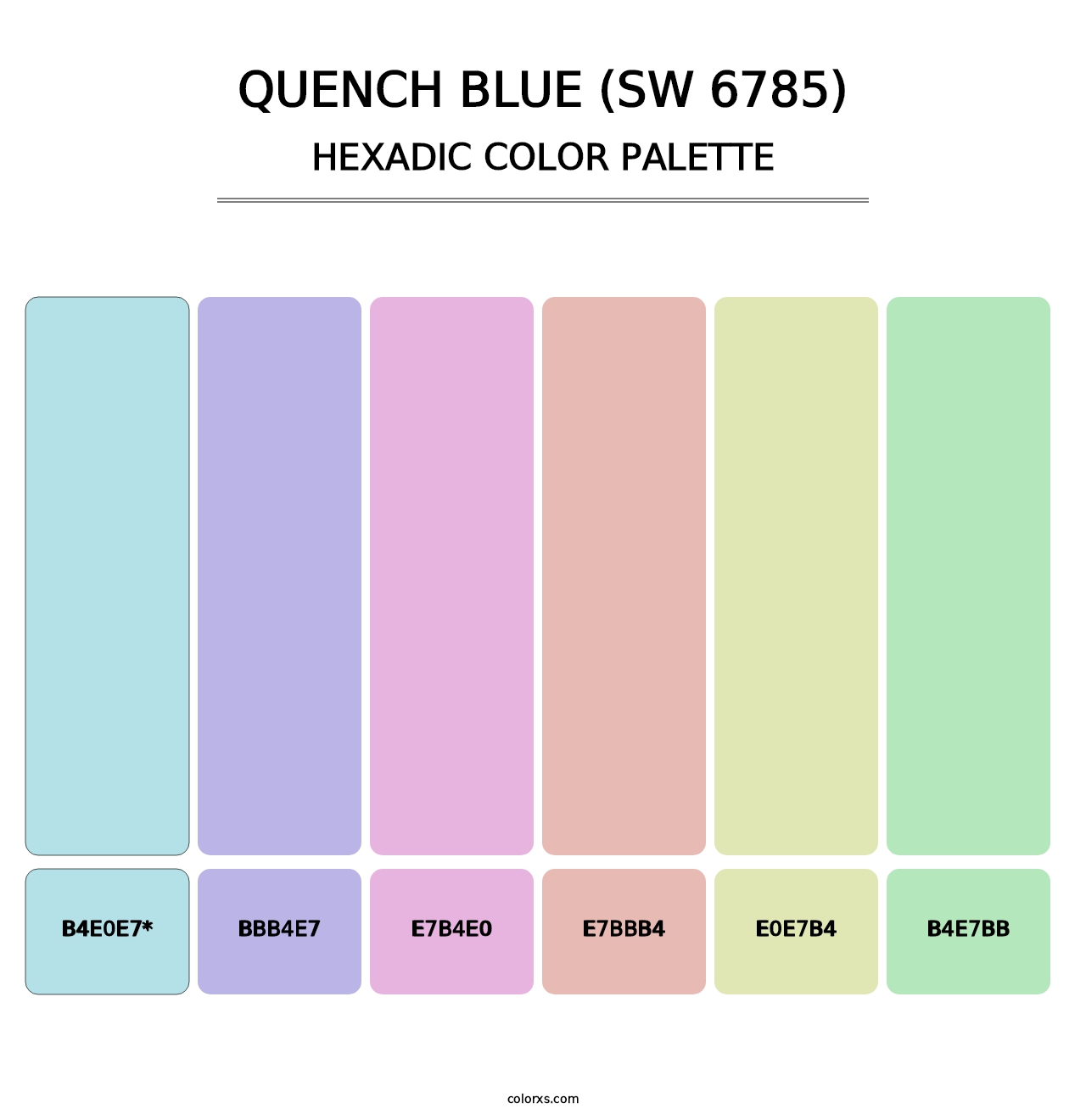 Quench Blue (SW 6785) - Hexadic Color Palette